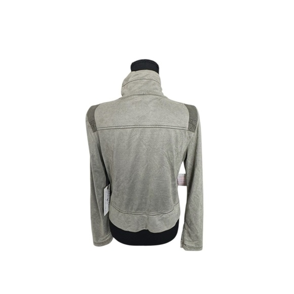 Marrakech Moto Style Olive Utility Jacket Size S Soft Cotton Stretch | NWT L35 - Picture 4 of 11